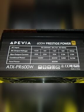 Apevia ATX-PR600W Prestige 600W 80+ Gold Certified
